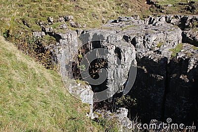 Butter Tubs, geological feature Swaledale Stock Photo