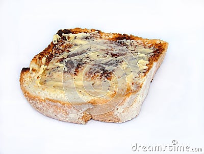 Buttered toast Stock Photo