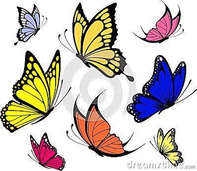 Butterflies Vector Illustration