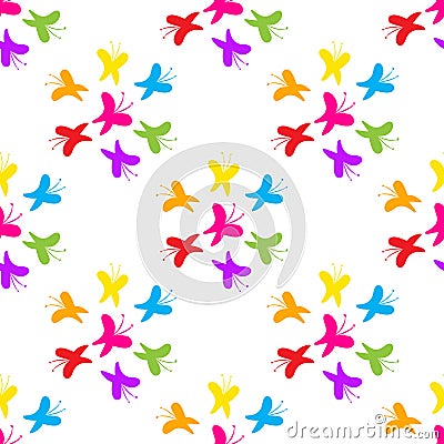 Butterflies background Vector Illustration