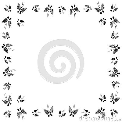 Butterflies flight Cartoon Illustration