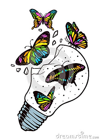 Butterflies are free to fly vector illustration Vector Illustration