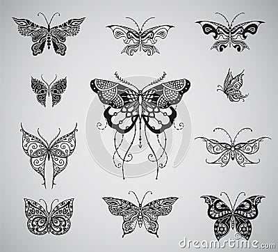 Butterflies graphic illustration Vector Illustration