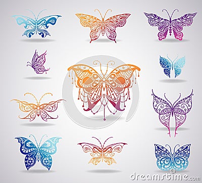 Butterflies graphic illustration Vector Illustration