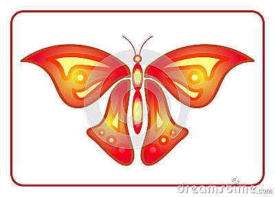 Butterfly beauty colorful sign neon 2 Vector Illustration