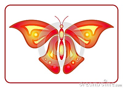 Butterfly beauty colorful sign neon 2 Stock Photo