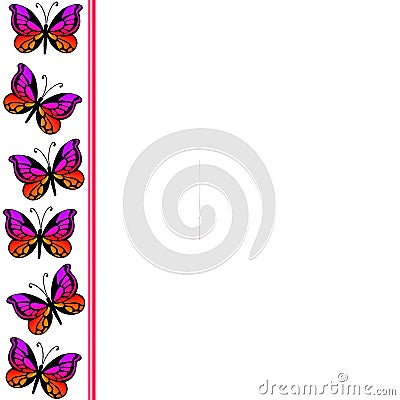 Butterfly Border 2 Stock Photo