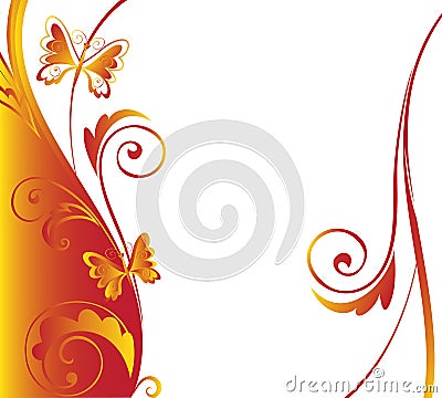 Butterfly Border Vector Illustration