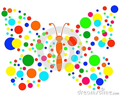 Butterfly circles Vector Illustration