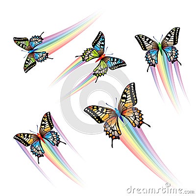 Butterfly Collection Vector Illustration