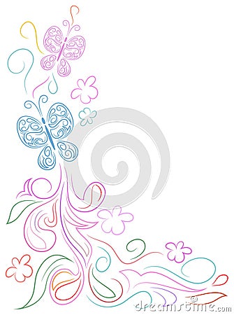 Butterfly doodle design Vector Illustration