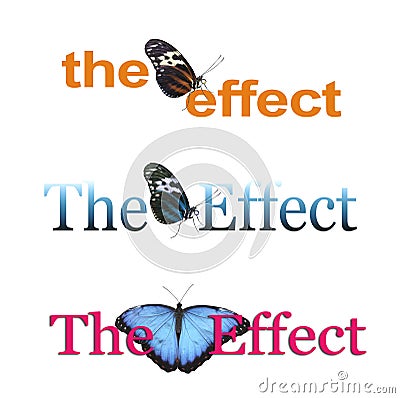 The Butterfly Effect x 3 Stock Photo