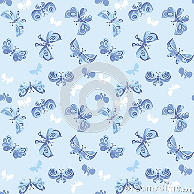Butterfly fabric vector Vector Illustration
