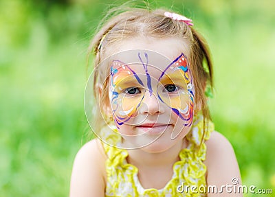 Butterfly face design Stock Photo