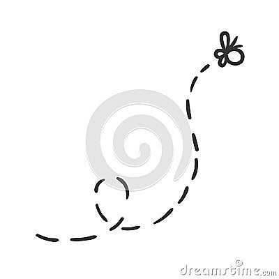 Butterfly Flight Illustration Vector Illustration