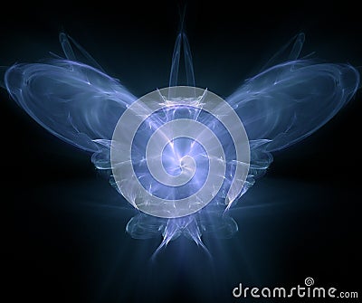 Butterfly - fractal generated Stock Photo