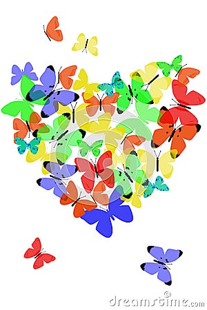 Butterfly Heart Stock Photo