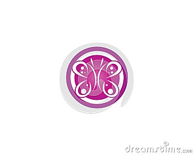 Butterfly icon vector template illustration Vector Illustration