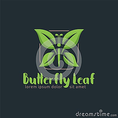 Butterfly Leaf, Leaf logo design template, easy to customize. Vector Illustration