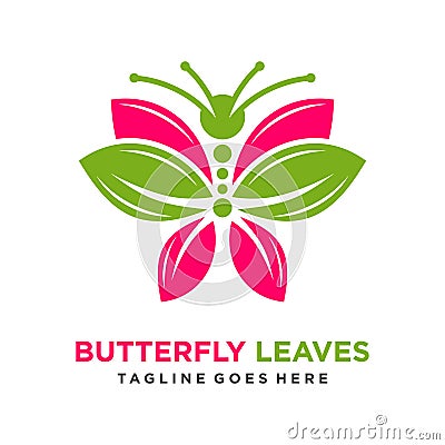 Butterfly leaf logo Vector Illustration