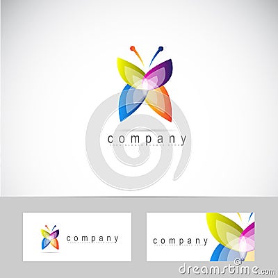 Butterfly logo Vector Illustration