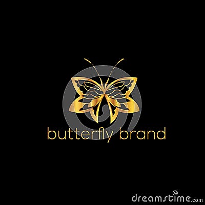 Butterfly logo template. Vector illustration. Vector Illustration