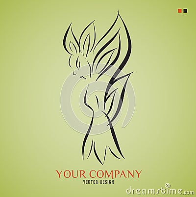 Butterfly logo vector illustration, queen angel Vector Illustration