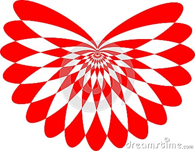 Butterfly logo vector and illustration, Red Color Stock Photo