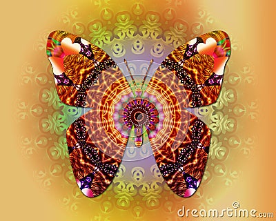 Butterfly mandala Stock Photo