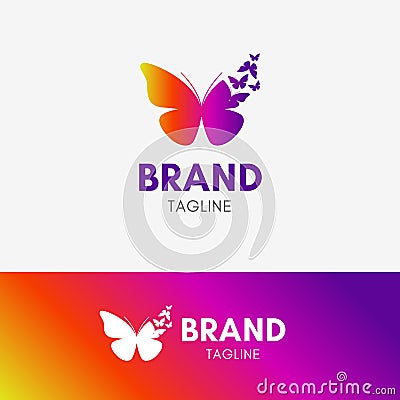 Butterfly Morph Logo Vector Illustration