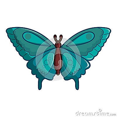 Butterfly morpho anaxibia icon, cartoon style Vector Illustration