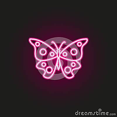 butterfly neon style icon. Simple thin line, outline vector of butterfly icons for ui and ux, website or mobile application Stock Photo