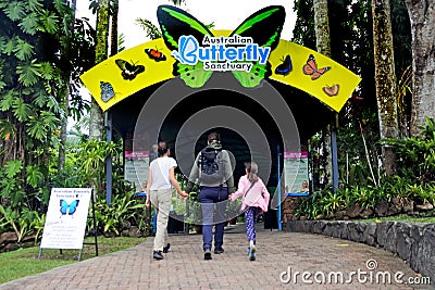 Butterfly sanctuary in Kuranda Queensland Australia Editorial Stock Photo