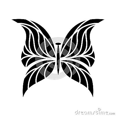 Butterfly with scalloped wings icon, simple style Vector Illustration