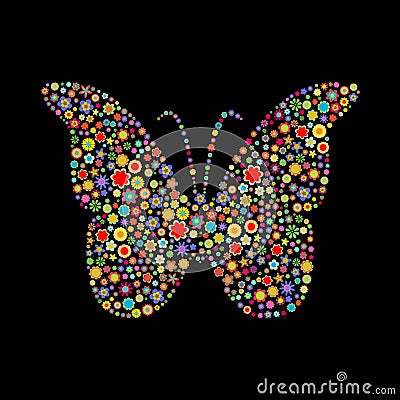 Butterfly shape Vector Illustration