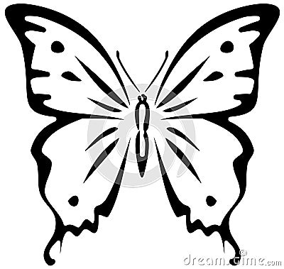 Butterfly (stencil) Vector Illustration