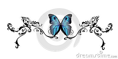 Butterfly tattoo Vector Illustration