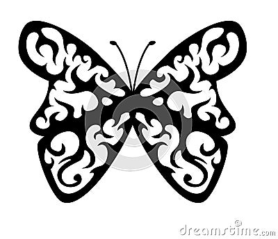 Butterfly tattoo Vector Illustration