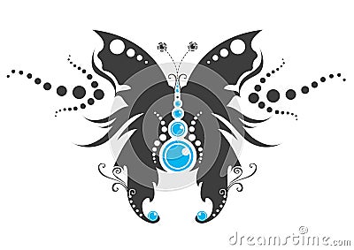 Butterfly tattoo Vector Illustration