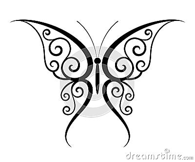Butterfly tattoo Vector Illustration