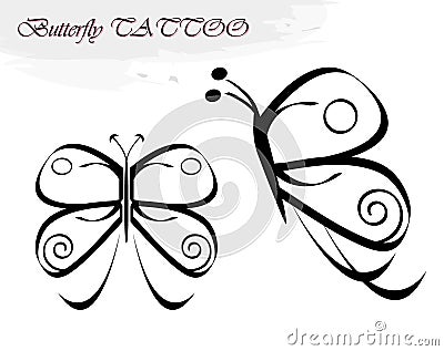 Butterfly tattoos Stock Photo