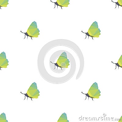 Butterfly triangle shape seamless pattern backgrounds. Wrapping paper template. Polygonal design Vector Illustration