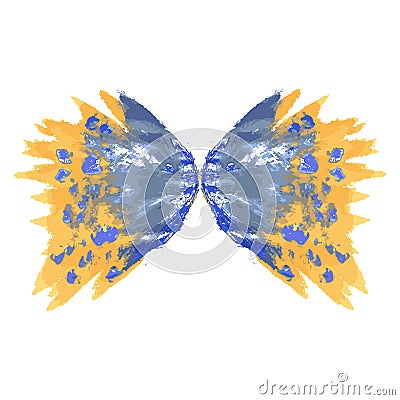 Butterfly two wings. Vector Illustration