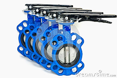 Butterfly valves Stock Photo