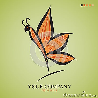 Butterfly vector illustration, logo design Vector Illustration