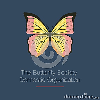 Butterfly vector logo template. Abstract icon. Design element. Vector Illustration