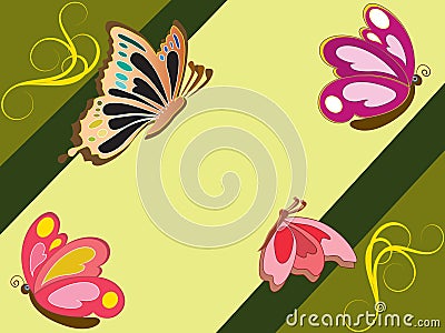 Butterfly Wallpaper Stock Photo