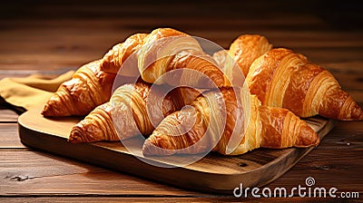 buttery cuisine croissan food Cartoon Illustration