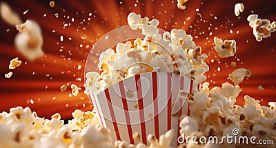 Buttery Popcorn Volcano Stock Photo