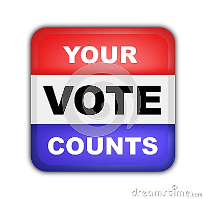 Button for American presidential elections Stock Photo